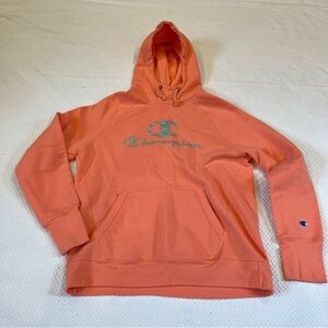 Champion hoodie with tie dye logo